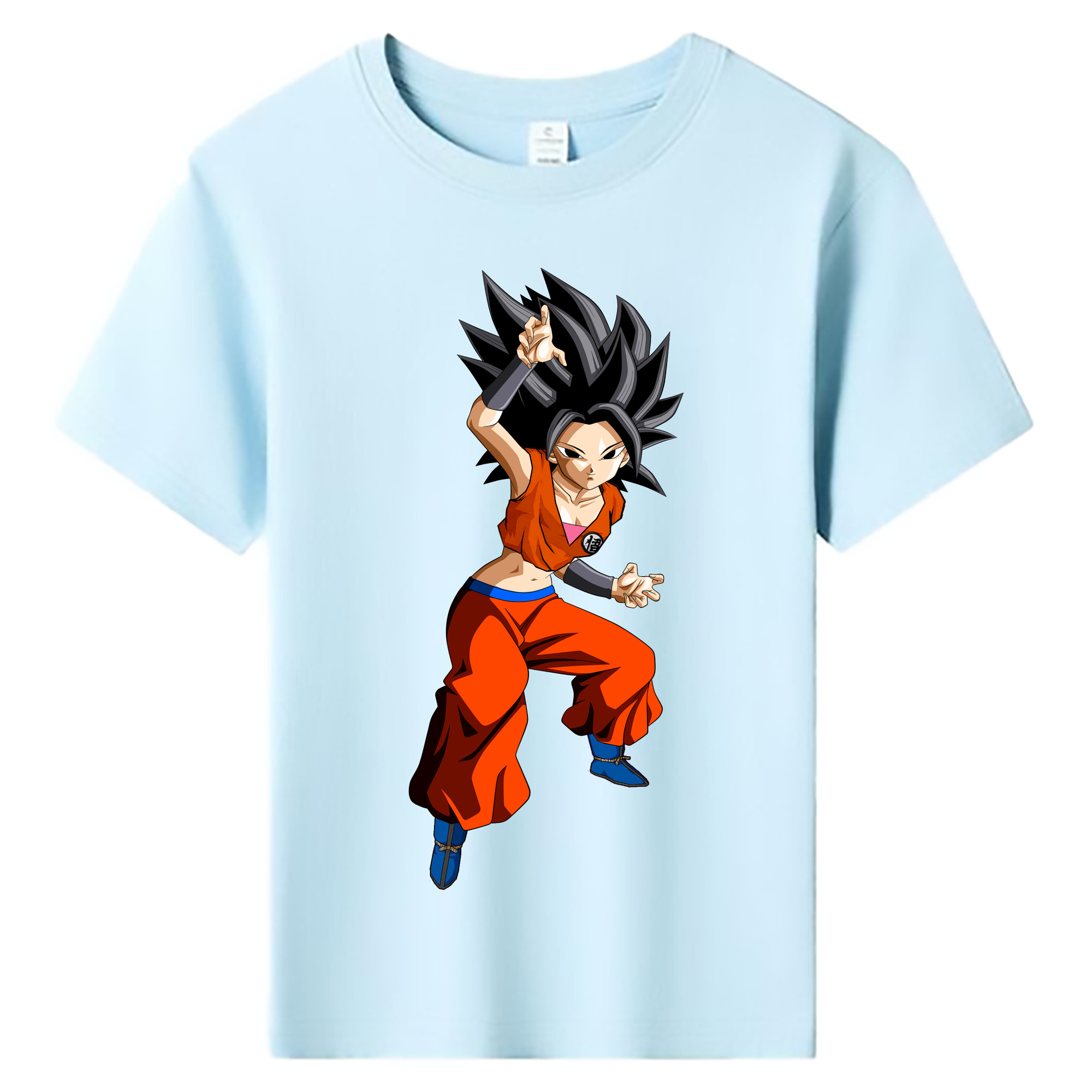 （画像用） ドラゴンボール カリフラ DRAGON BALL Caulifla 綿100％キッズTシャツ（フロントプリント）